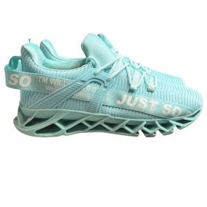 Just So So Non Slip‎ Athletic Teal Sneakers Work Running Walking Shoes Sz 10 NIB